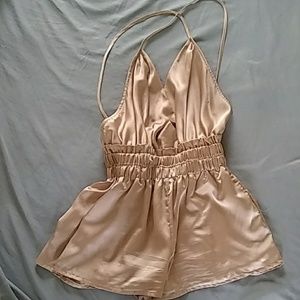 WORN ONCE! HALTER TOP ROMPER